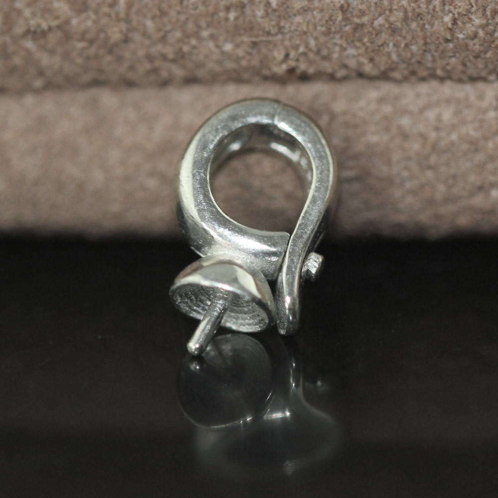 925 Sterling Silver Snap Lever Ear Hook With Pearl Pin Base Anti Tarnish DIY Drop Earring Findings