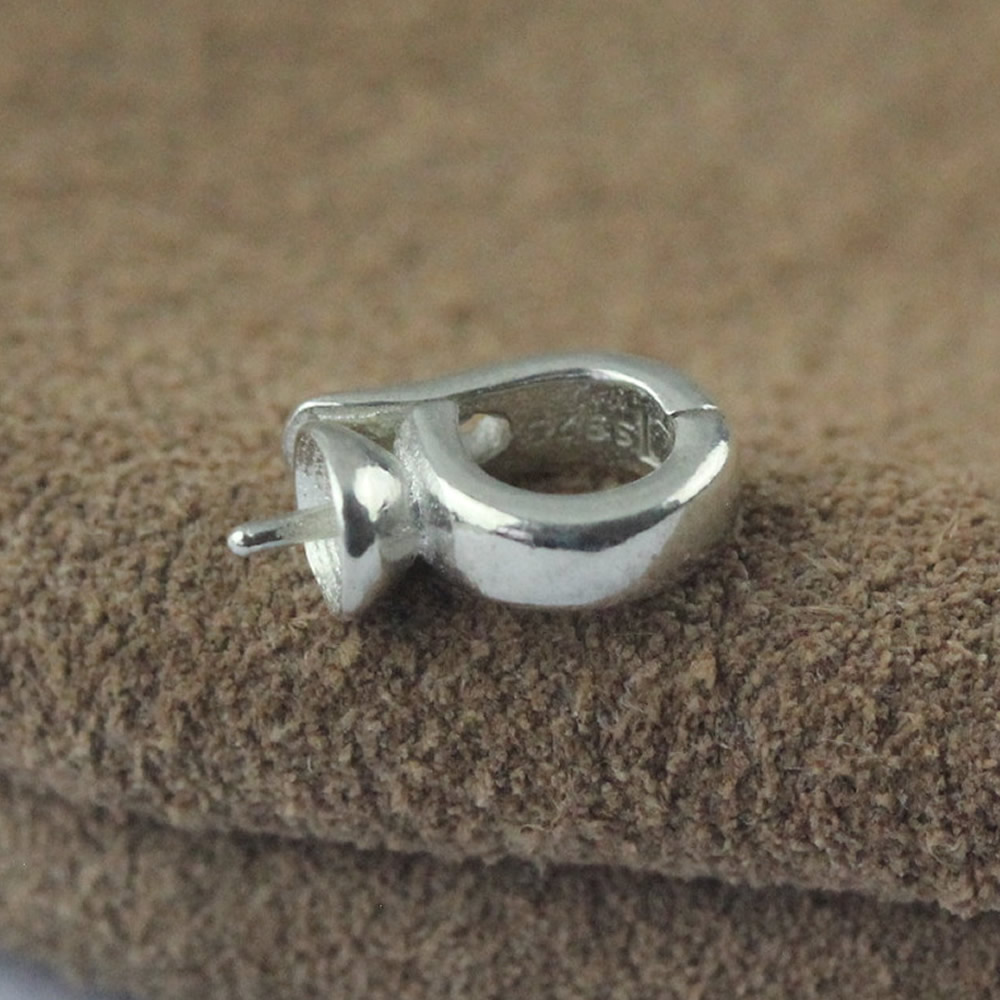 925 Sterling Silver Snap Lever Ear Hook With Pearl Pin Base Anti Tarnish DIY Drop Earring Findings
