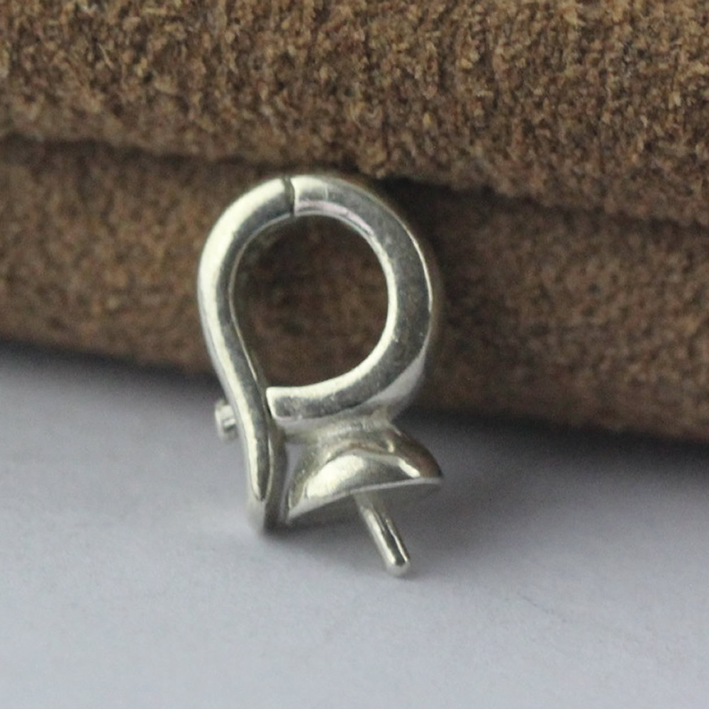 925 Sterling Silver Snap Lever Ear Hook With Pearl Pin Base Anti Tarnish DIY Drop Earring Findings