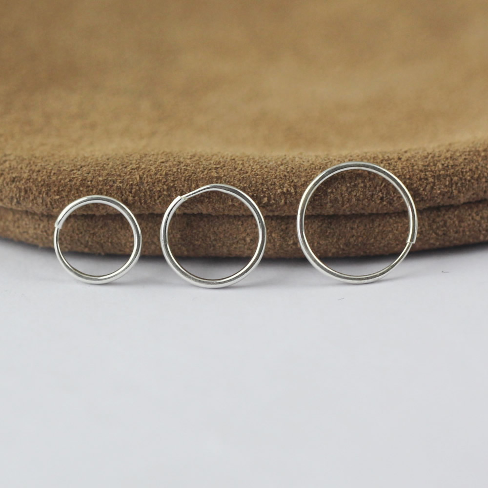 Sterling Silver Hoops Earring Components