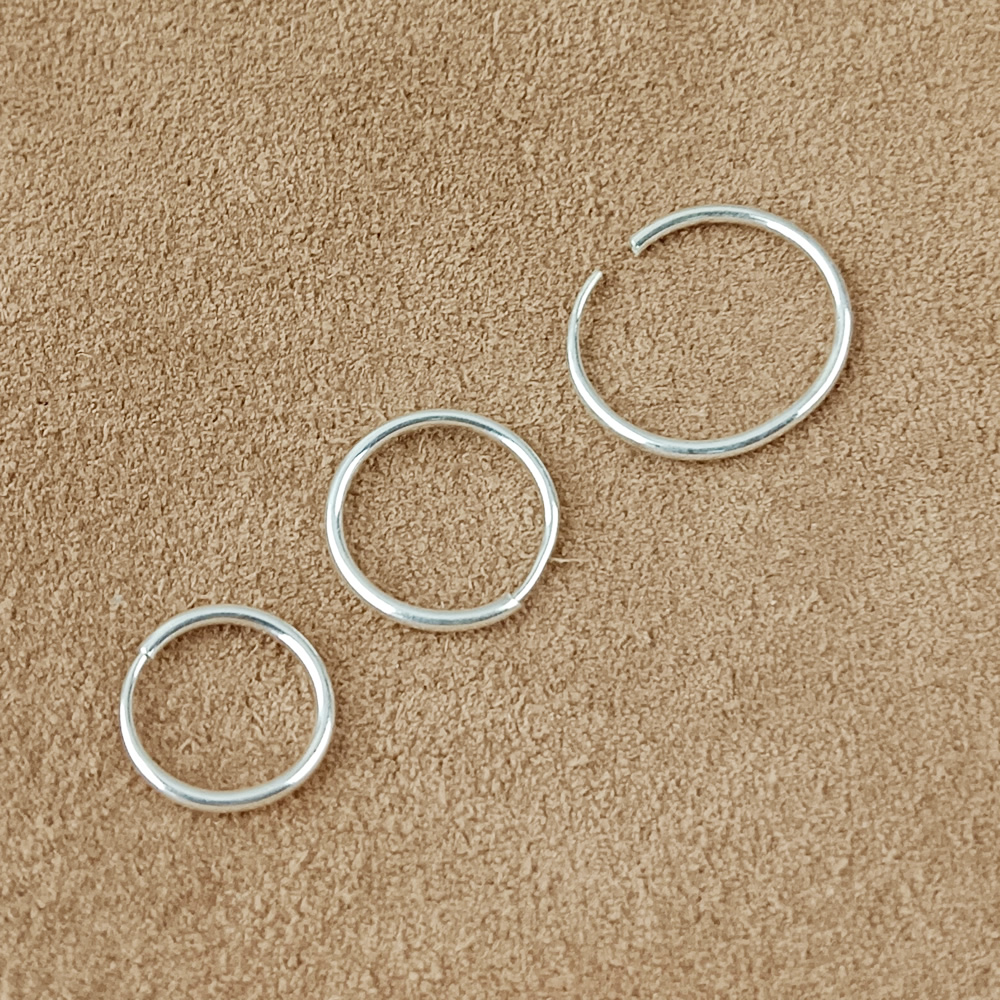 Sterling Silver Hoops Earring Components