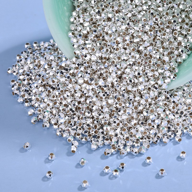 Sterling Silver Faceted Beads