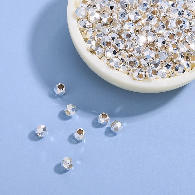 Sterling Silver Faceted Beads