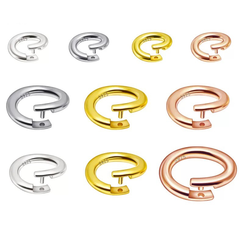 Sterling Silver Spring Rings Clasps