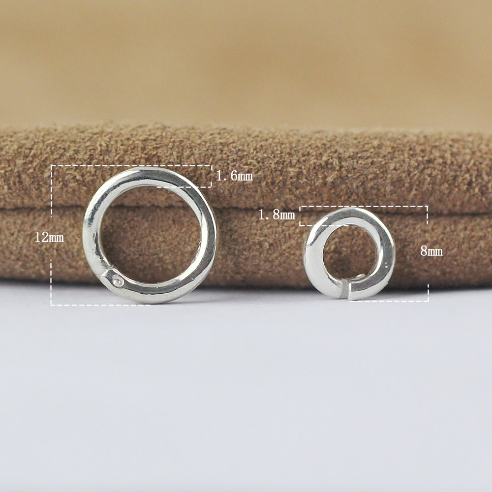 Sterling Silver Spring Rings Clasps