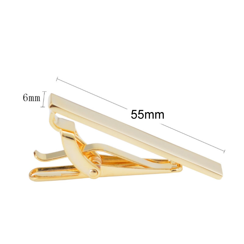 Stainless Steel Gold Tie Clip 55mm Men Business Accessory
