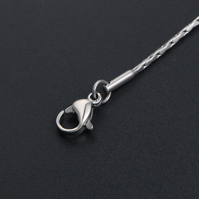 Stainless Steel Black Thin Textured Snake Chain Necklace Blank Handmade Craft Gifts DIY Jewelry Making Findings