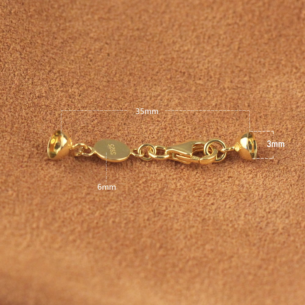 Sterling Silver Cord End Cap with Clasp