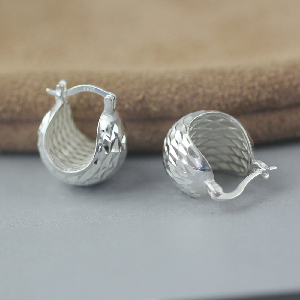 925 Sterling Silver Chunky Huggie Hoops Hand‑Crafted Lab‑Tested For Sensitive Ears