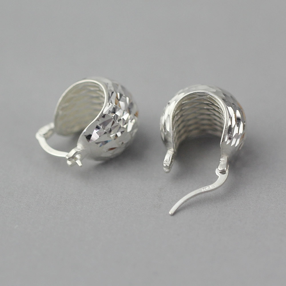 925 Sterling Silver Chunky Huggie Hoops Hand‑Crafted Lab‑Tested For Sensitive Ears