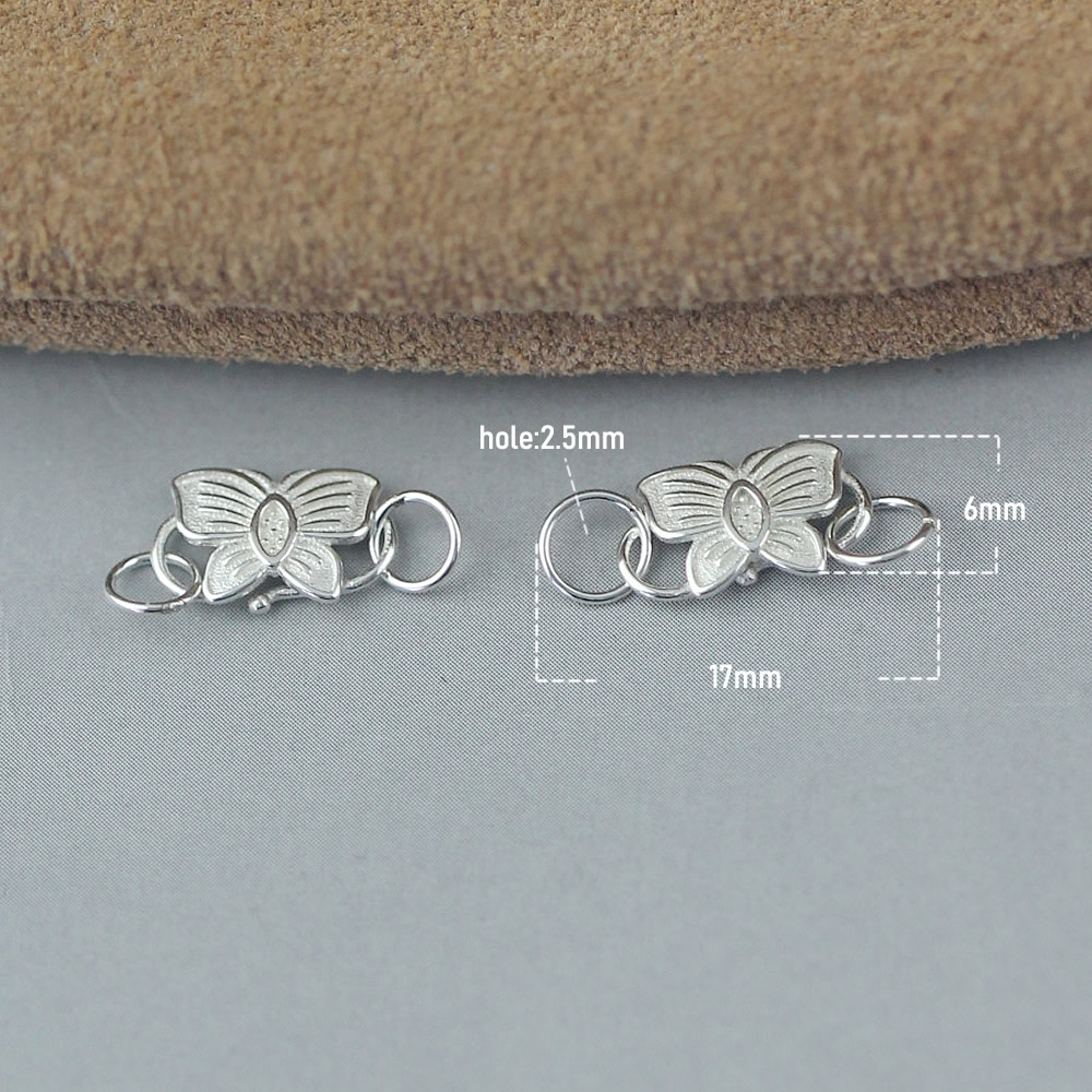 Sterling Silver Butterfly Chain Connector Lab Tested Authentic Anti Tarnish Permanent Jewelry Craft Findings