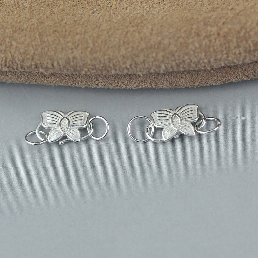Sterling Silver Butterfly Chain Connector Lab Tested Authentic Anti Tarnish Permanent Jewelry Craft Findings