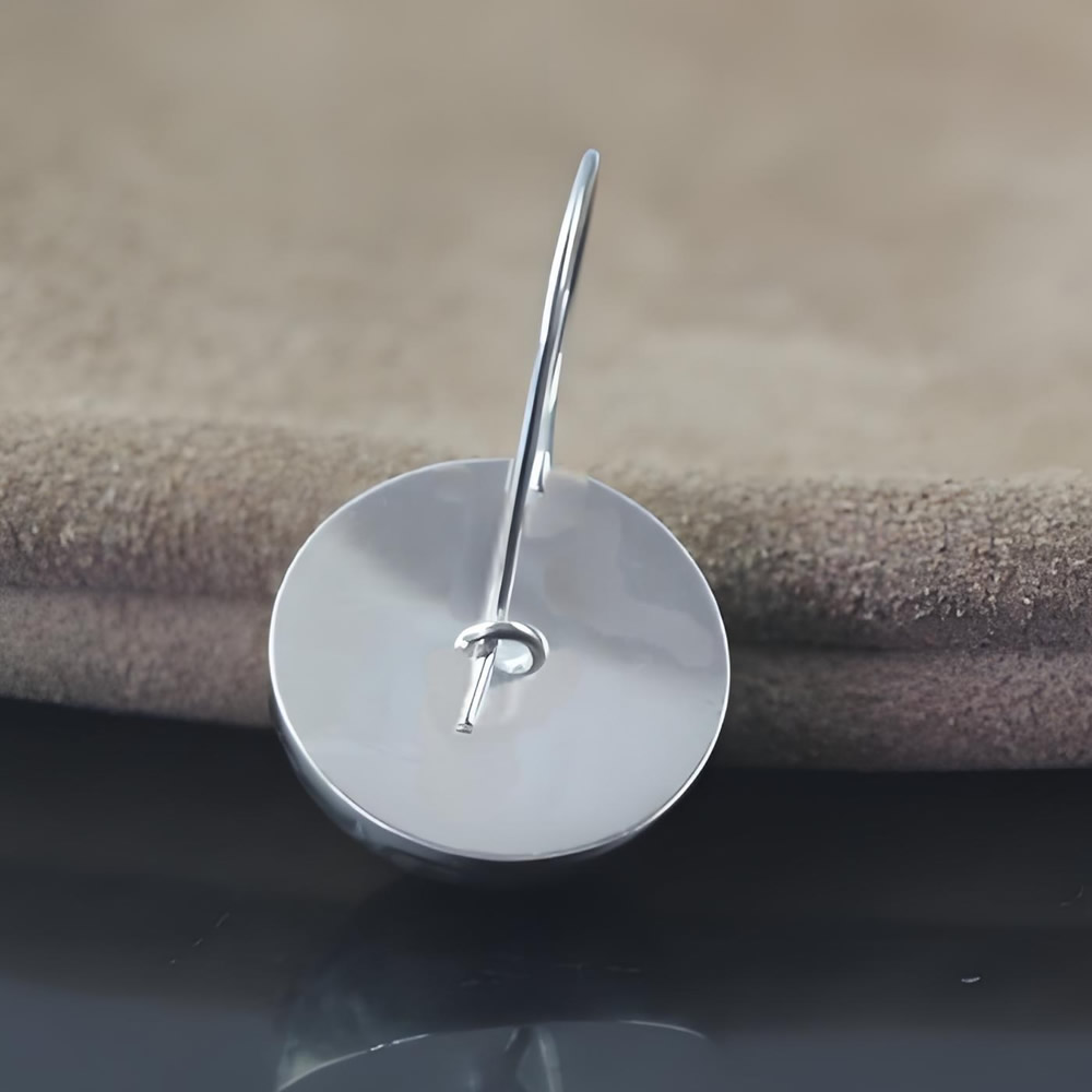 S925 Silver Plain Disc Earring Lab Verified Anti-tarnish Silver