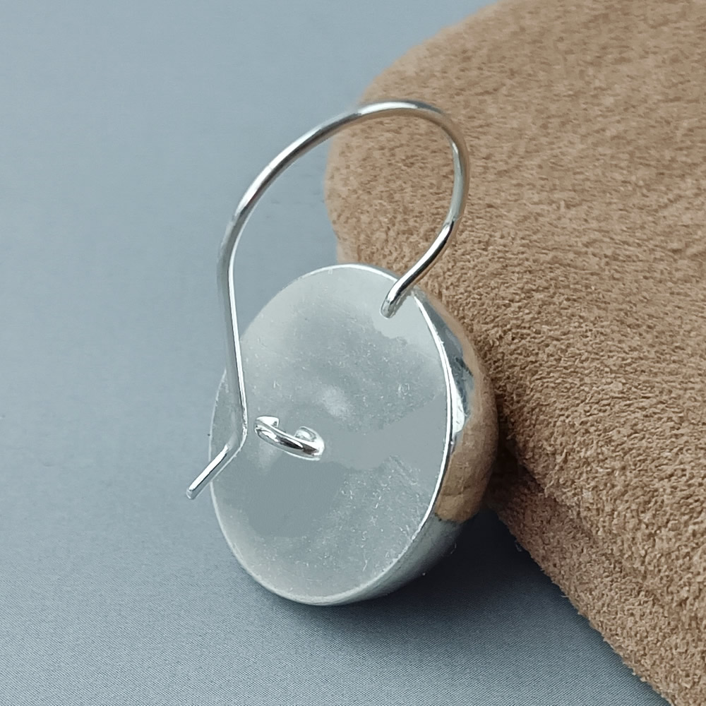 S925 Silver Plain Disc Earring Lab Verified Anti-tarnish Silver