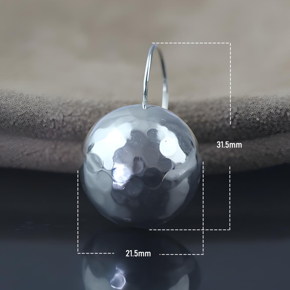 S925 Silver Plain Disc Earring Lab Verified Anti-tarnish Silver