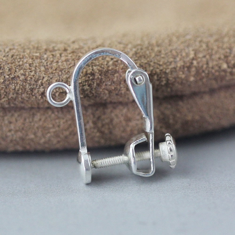 Sterling Silver Smooth Clip On Earring Lab Tested Anti Tarnish Non Pierced Daily Jewelry Making Supplies