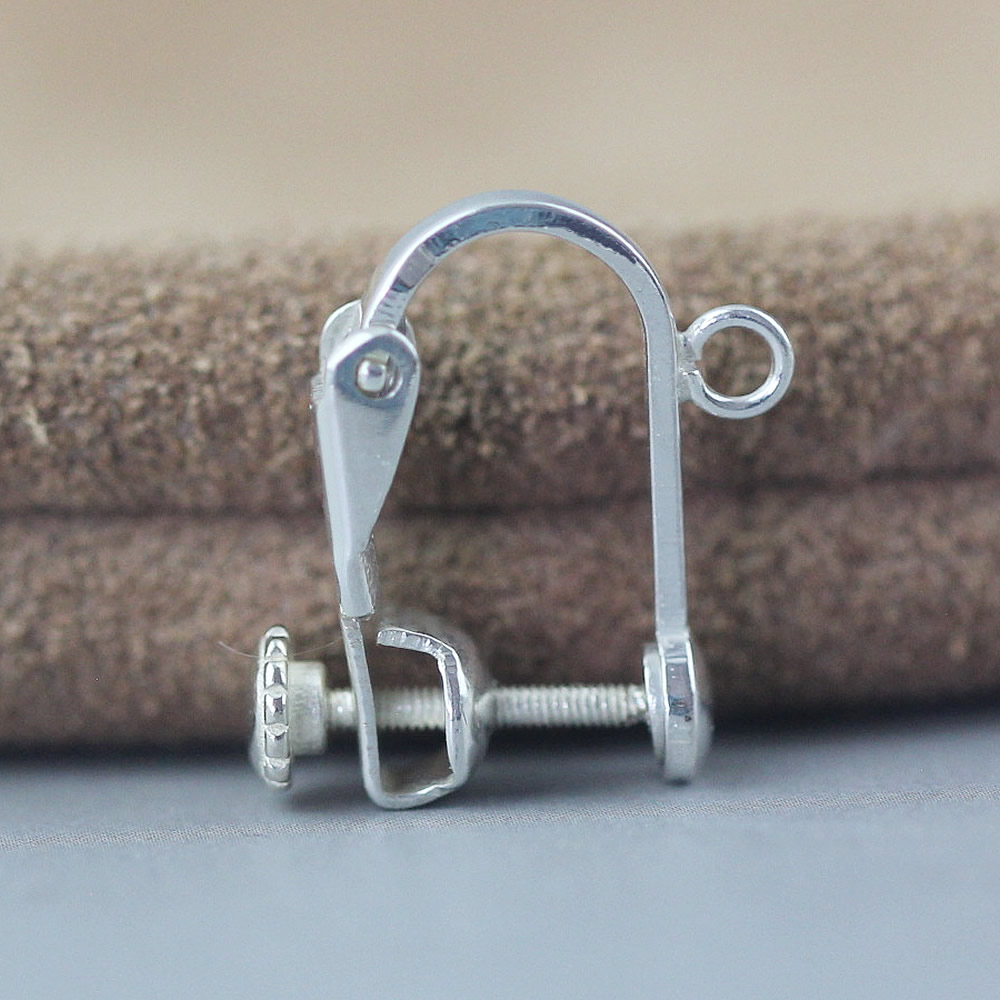 Sterling Silver Smooth Clip On Earring Lab Tested Anti Tarnish Non Pierced Daily Jewelry Making Supplies