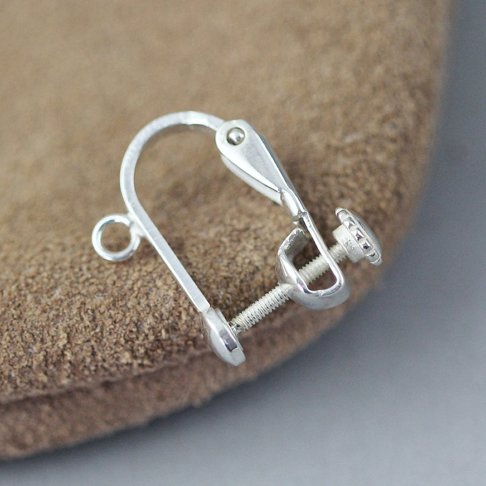 Sterling Silver Smooth Clip On Earring Lab Tested Anti Tarnish Non Pierced Daily Jewelry Making Supplies