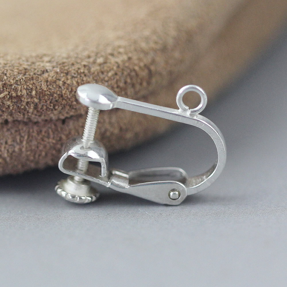 Sterling Silver Smooth Clip On Earring Lab Tested Anti Tarnish Non Pierced Daily Jewelry Making Supplies