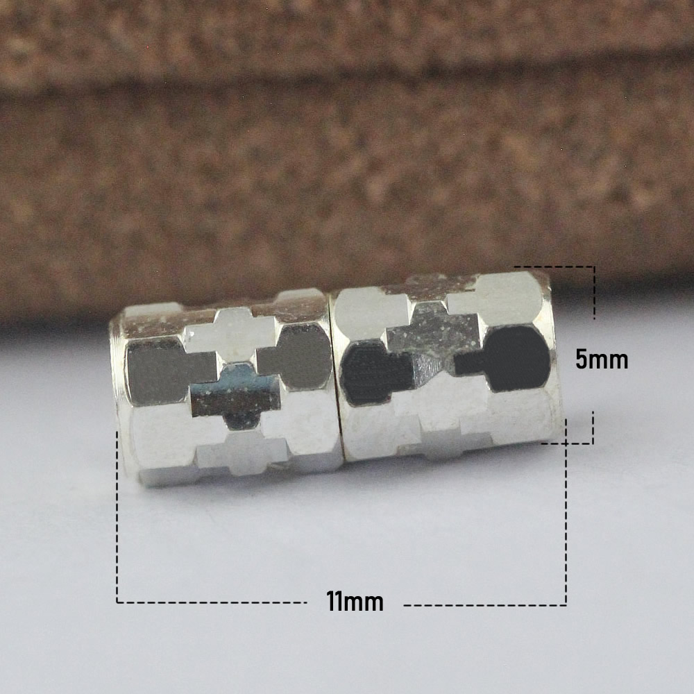 S925 Silver Faceted Barrel Toggle Lab Verified Avoid Counterfeit Silver