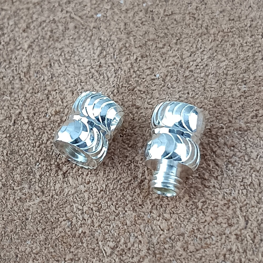 Sterling Silver Multi Wave Barrel Spacer Lab Verified Curved Surface Bead