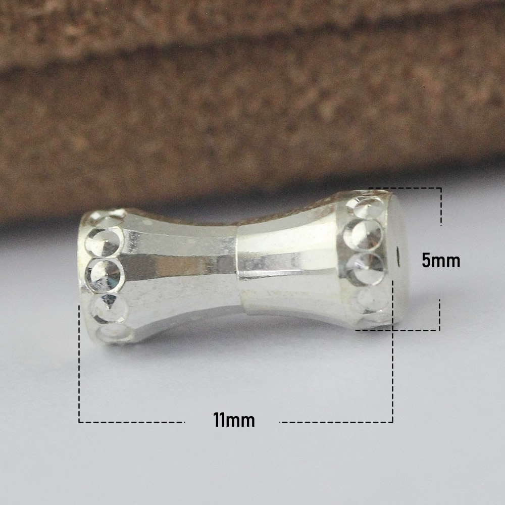 Polished Solid Silver Toggle Connect Buckle Lab Verified Pure Silver DDP Ready Stock Sturdy Nordic Necklace Supply Parts
