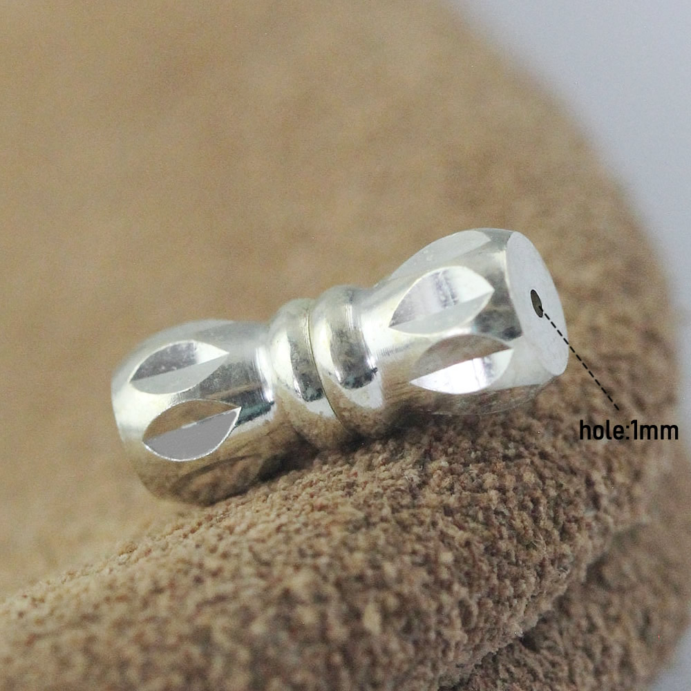 Sterling Silver Grooved Toggle Clasp Lab Verified Faceted Barrel OT Clasp