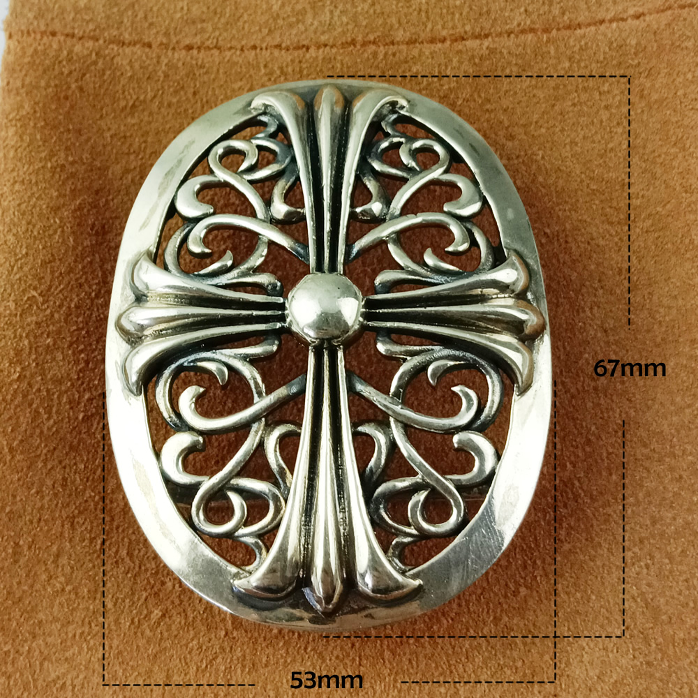 Sterling Silver Filigree Oval Clasp Lab Verified Vintage Scroll Pattern Fastener