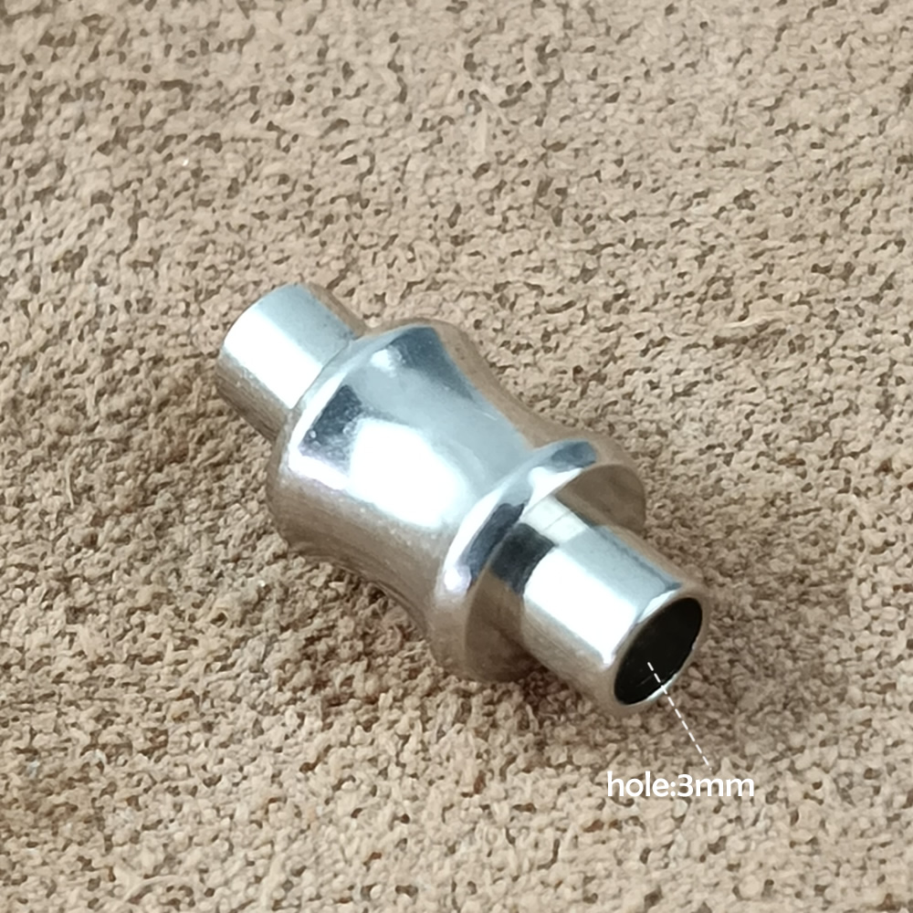 925 Sterling Silver Cylinder Magnetic Clasp Lab Tested Authentic DDP In Stock Online Anti Tarnish DIY Bracelet Jewelry Findings