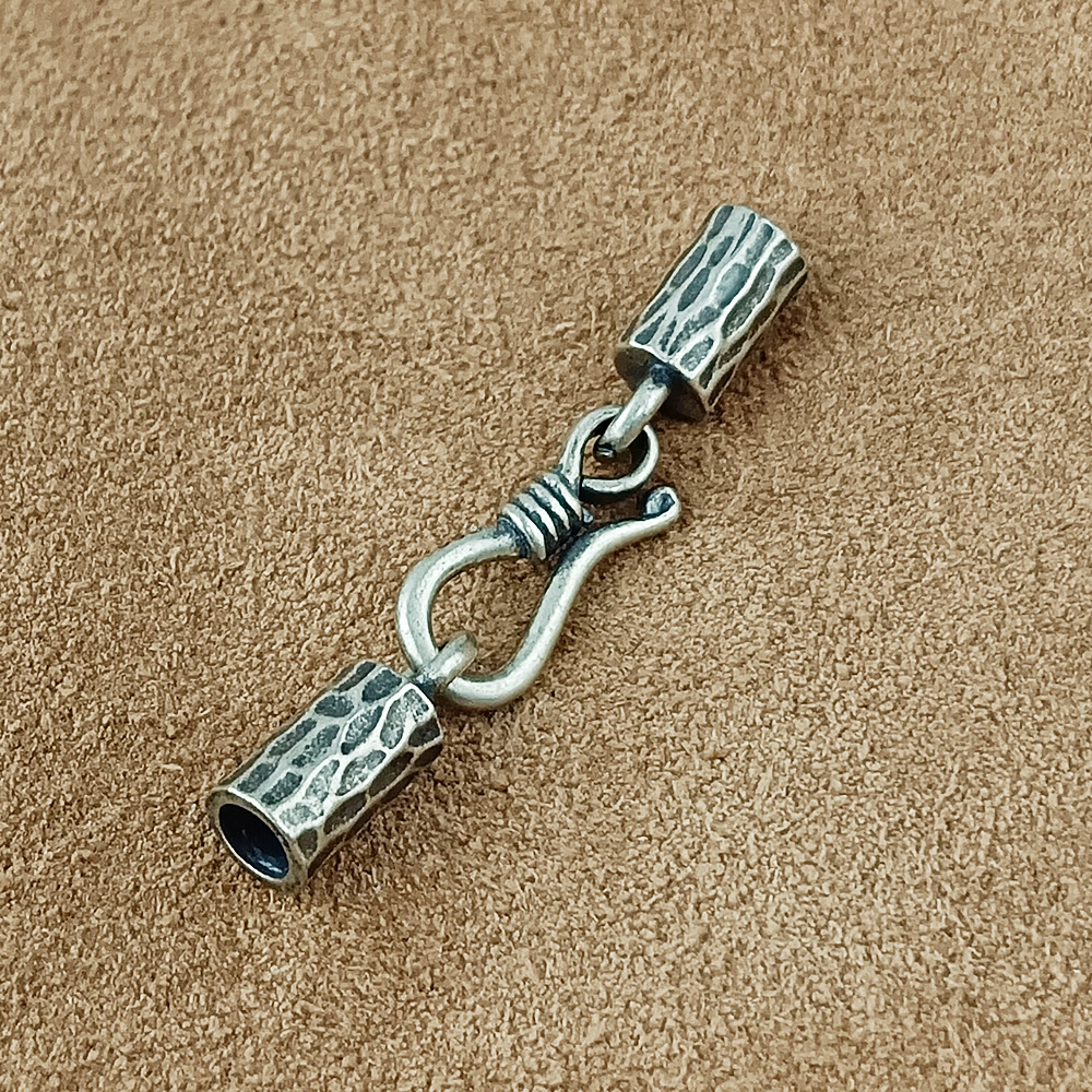 925 Sterling Silver Leather Necklace Cord Clasp Lab Tested Authentic DDP In Stock Online Anti Tarnish DIY Choker Jewelry Finding