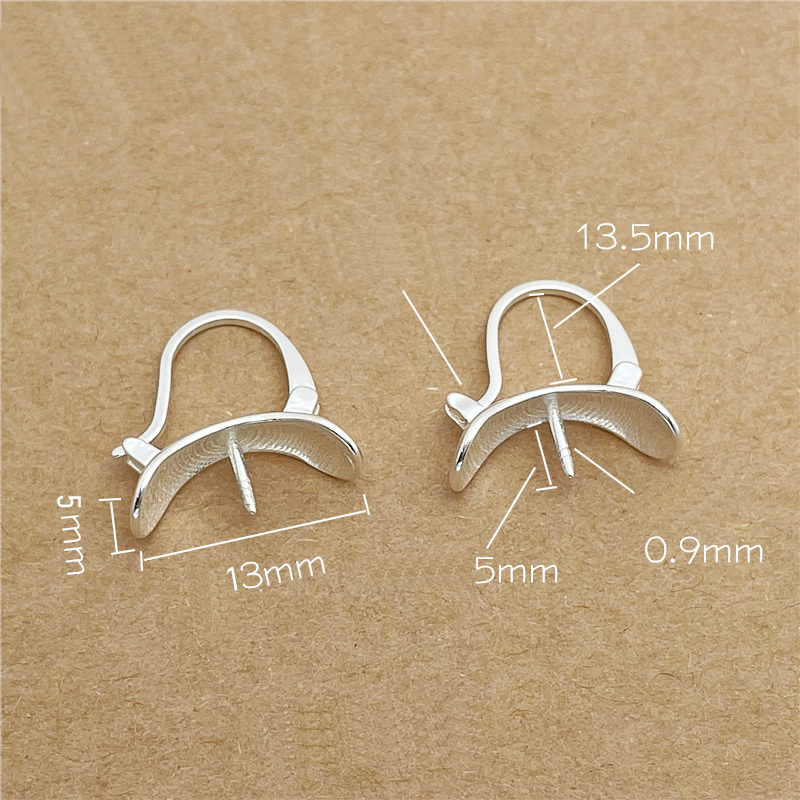 925 Sterling Silver Round Bezel Ear Post Blank Lab Tested Authentic DDP In Stock Online Anti Tarnish DIY Gem Earring Findings
