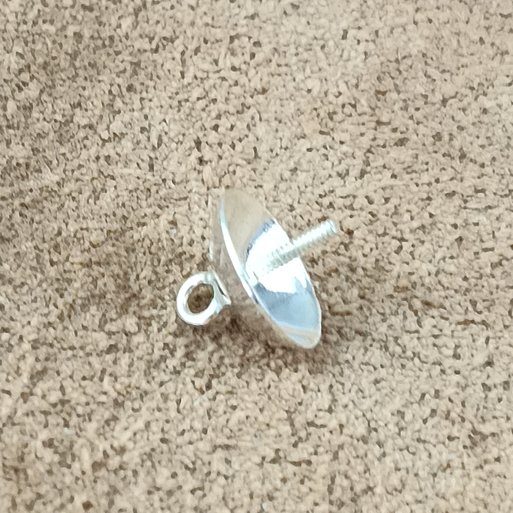925 Sterling Silver Smooth Pearl Pendant Bail Lab Tested Authentic DDP In Stock Online Anti Tarnish DIY Pearl Jewelry Findings