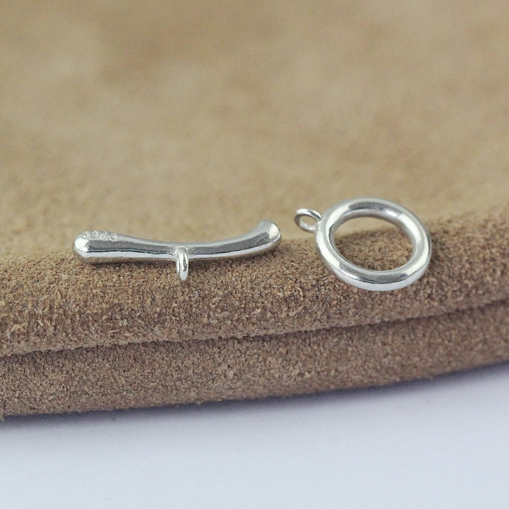 S925 Silver Polished Toggle Clasp Lab Verified Avoid Counterfeit Silver