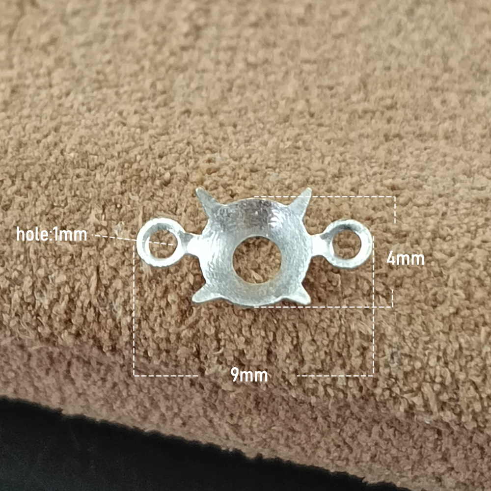 925 Sterling Silver Prong CZ Stone Setting Lab Tested Authentic DDP In Stock Online Anti Tarnish DIY Pendant Jewelry Findings