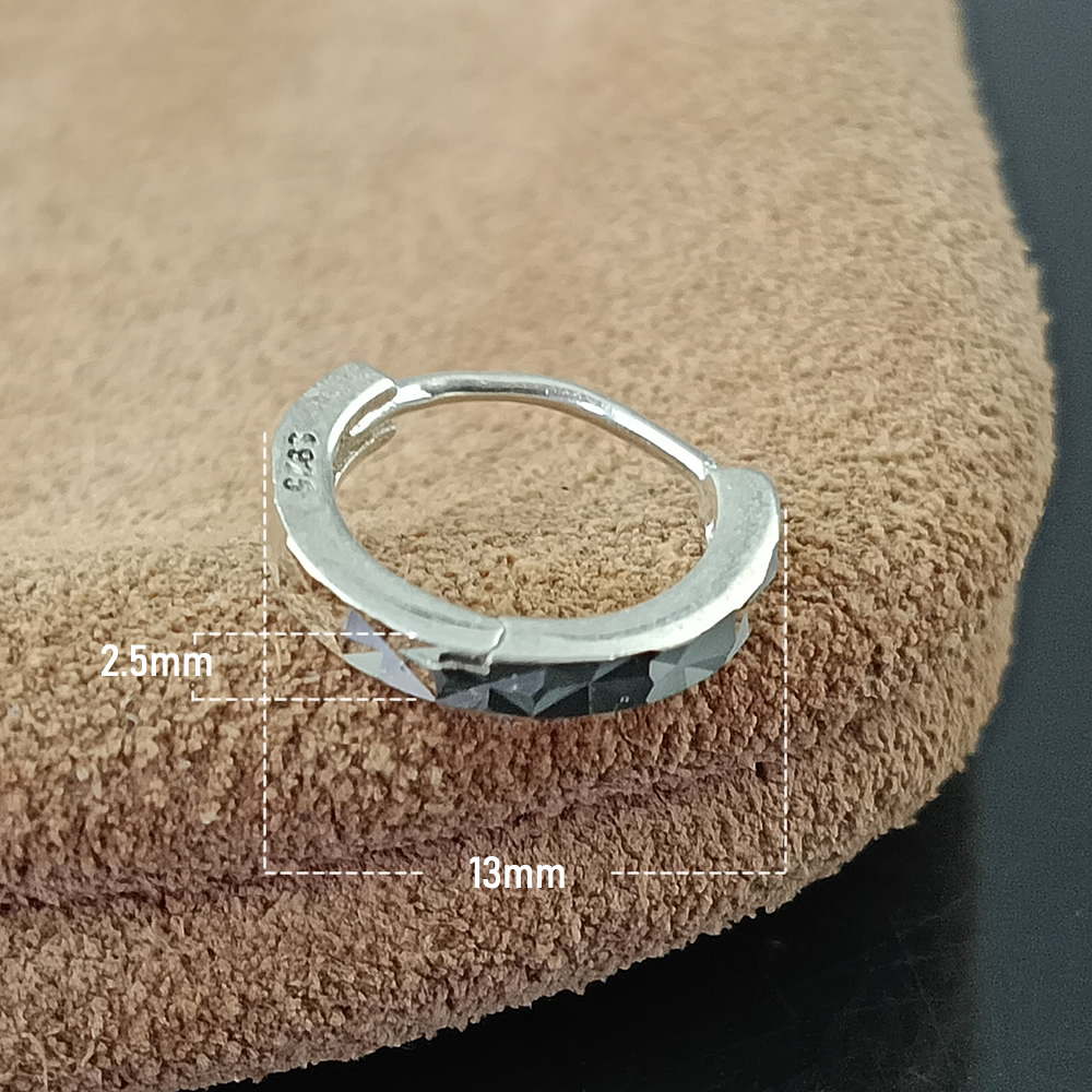 Solid Sterling Silver Plain Round Earring Hoop For DIY Jewelry Assembly