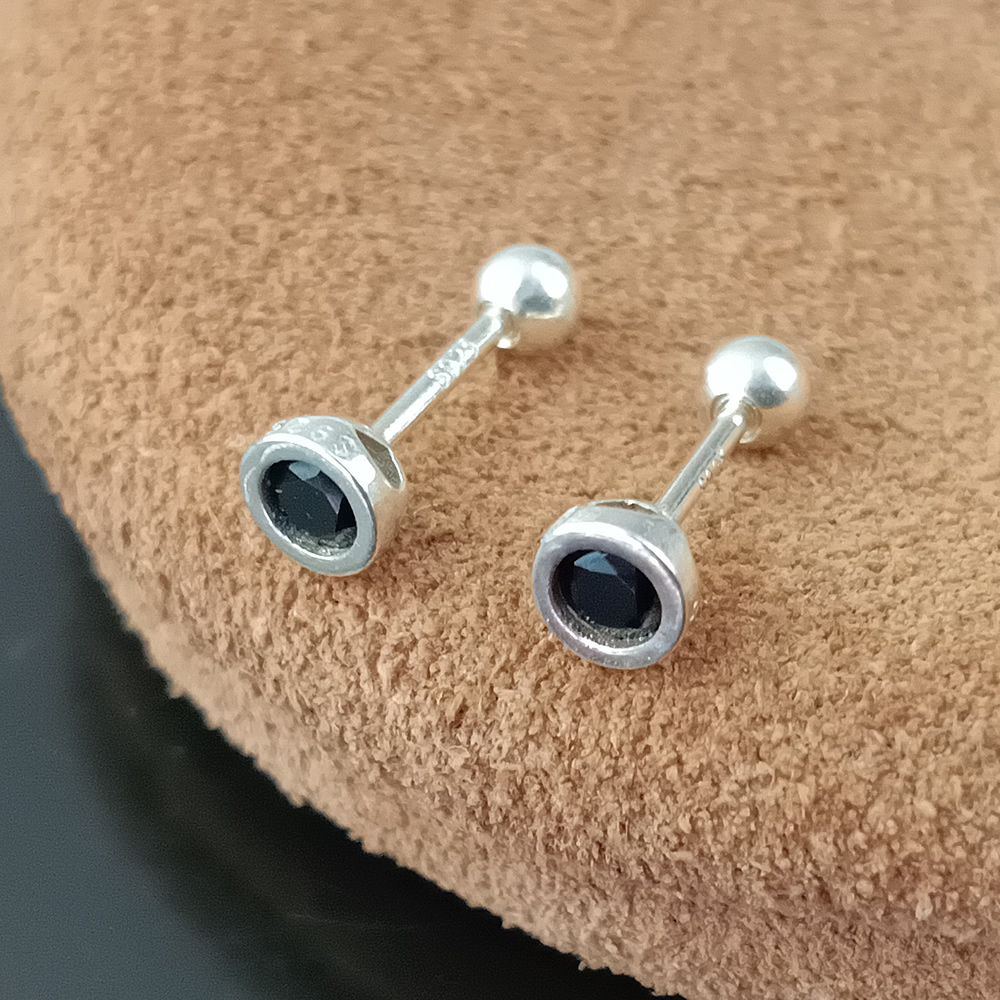 Mirror Gloss 925 Sterling Silver Diamond Simulant Stud Earrings Lab Certified Real Silver DDP In Stock Anti Oxidation Women Fash