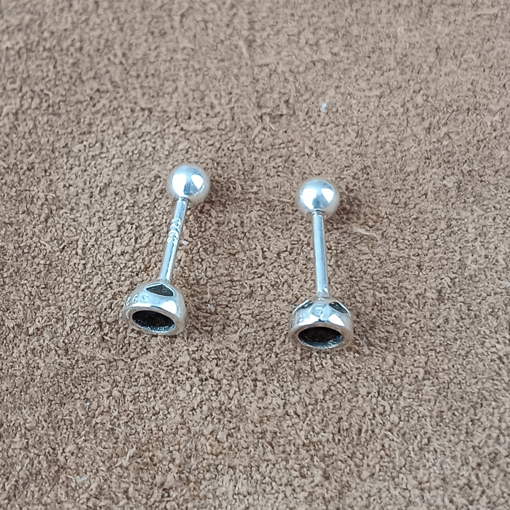 Mirror Gloss 925 Sterling Silver Diamond Simulant Stud Earrings Lab Certified Real Silver DDP In Stock Anti Oxidation Women Fash