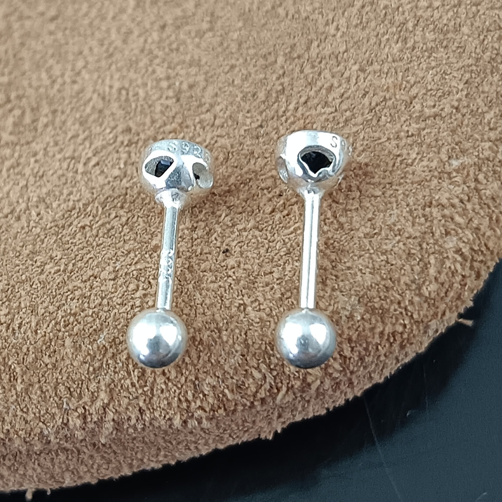 Mirror Gloss 925 Sterling Silver Diamond Simulant Stud Earrings Lab Certified Real Silver DDP In Stock Anti Oxidation Women Fash