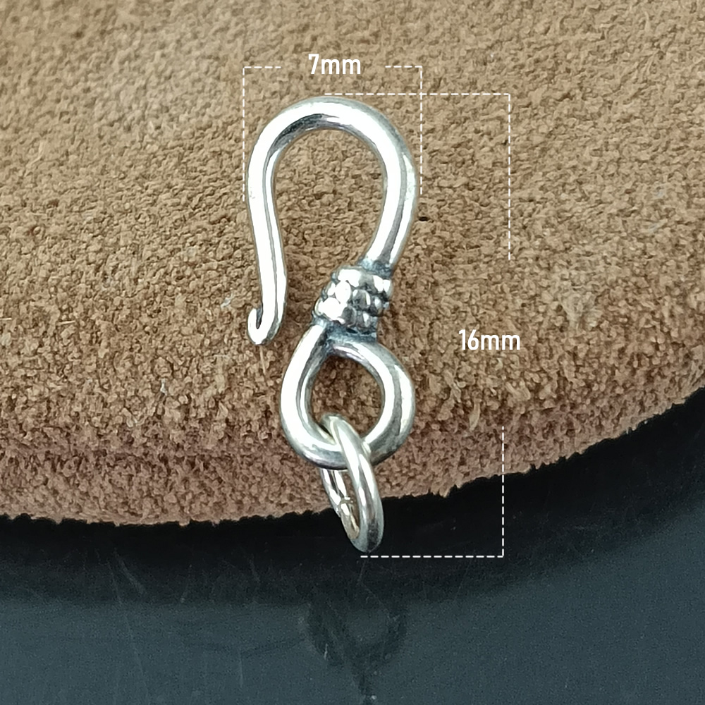 925 Sterling Silver Smooth S Hook Clasp Lab Tested Authentic DDP In Stock Online Anti Tarnish DIY Bracelet Jewelry Findings