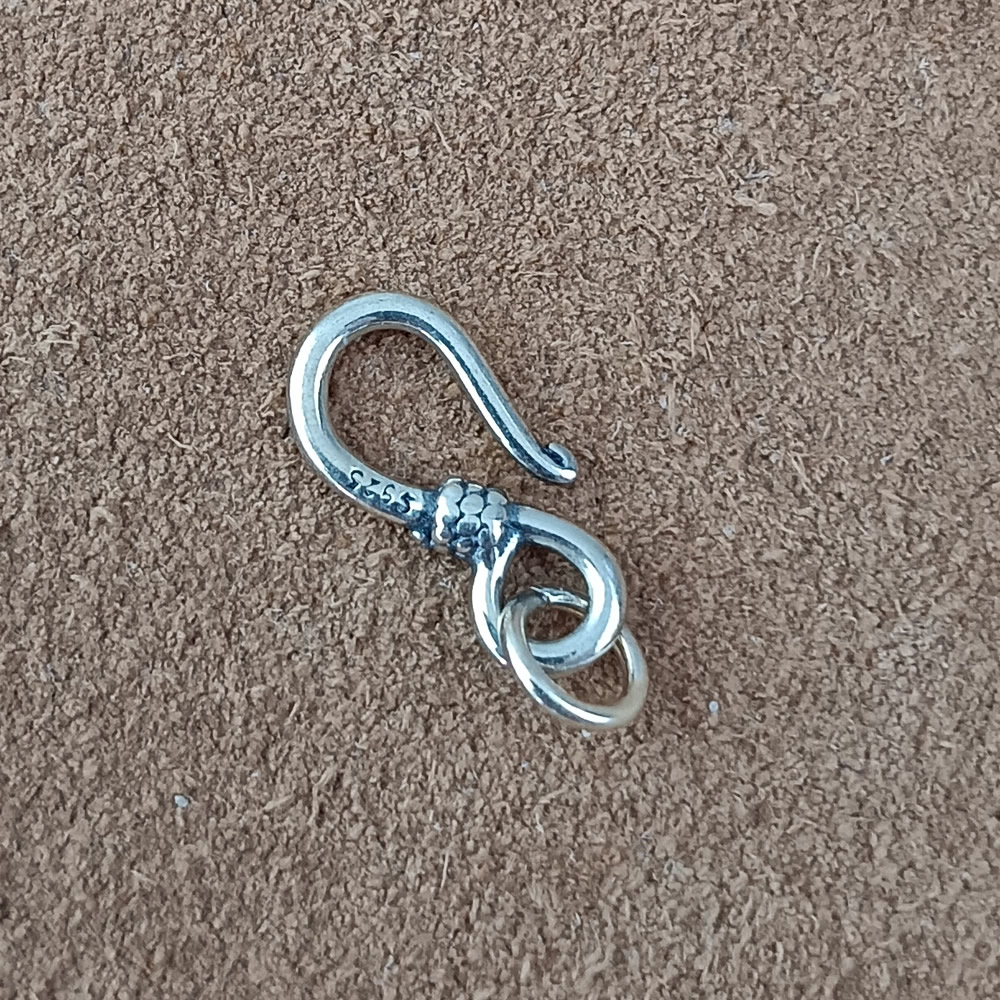 925 Sterling Silver Smooth S Hook Clasp Lab Tested Authentic DDP In Stock Online Anti Tarnish DIY Bracelet Jewelry Findings