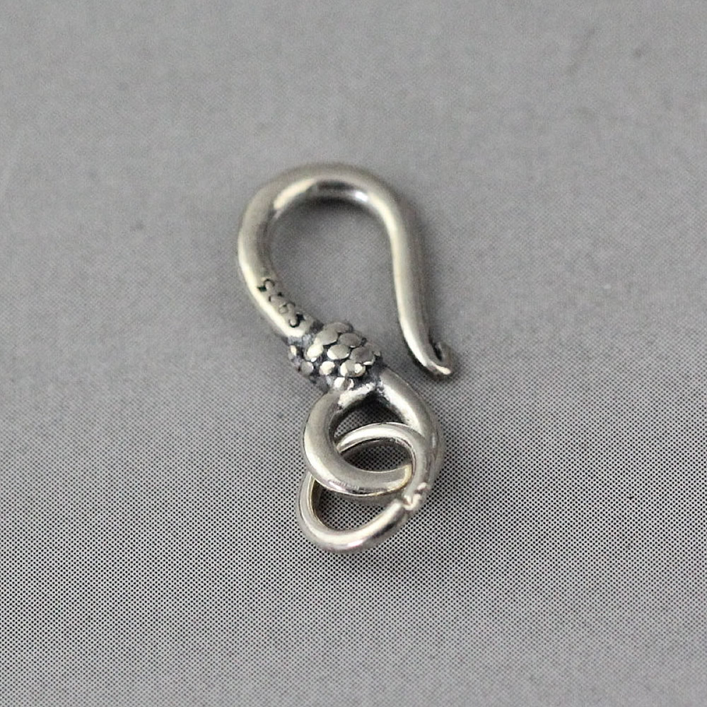 925 Sterling Silver Smooth S Hook Clasp Lab Tested Authentic DDP In Stock Online Anti Tarnish DIY Bracelet Jewelry Findings