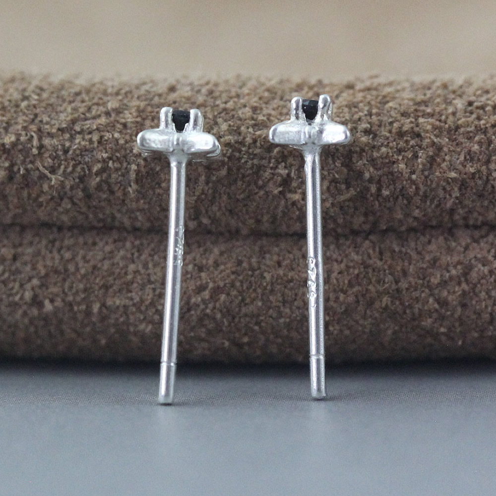 925 Sterling Silver Round CZ Inlaid Stud Earrings Lab Tested Authentic DDP In Stock Online Anti Tarnish Daily Wear Piercing Jewe