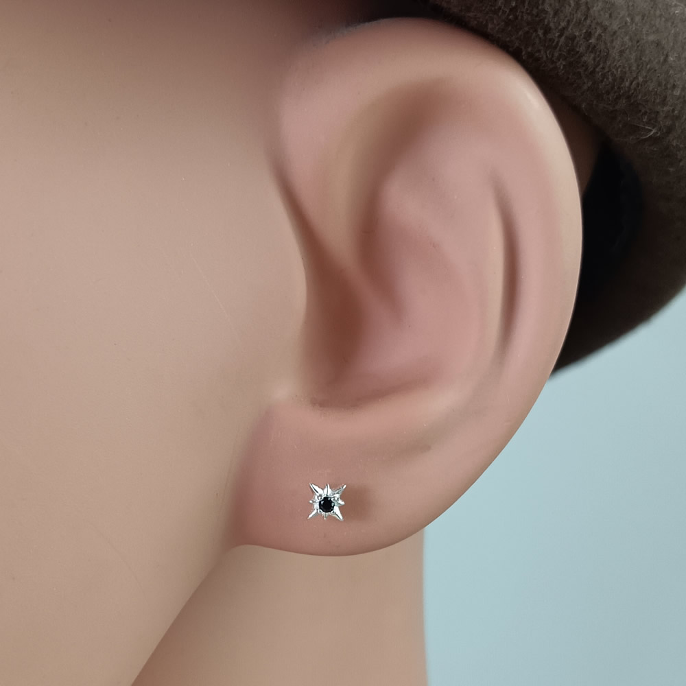 925 Sterling Silver Round CZ Inlaid Stud Earrings Lab Tested Authentic DDP In Stock Online Anti Tarnish Daily Wear Piercing Jewe