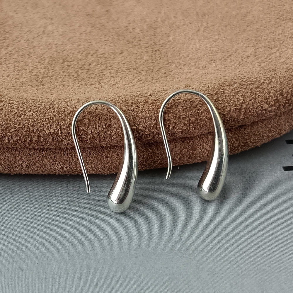 Mirror Gloss 925 Sterling Silver Open Loop Ear Wire Lab Certified Real Silver DDP In Stock Anti Oxidation Jewelry Parts