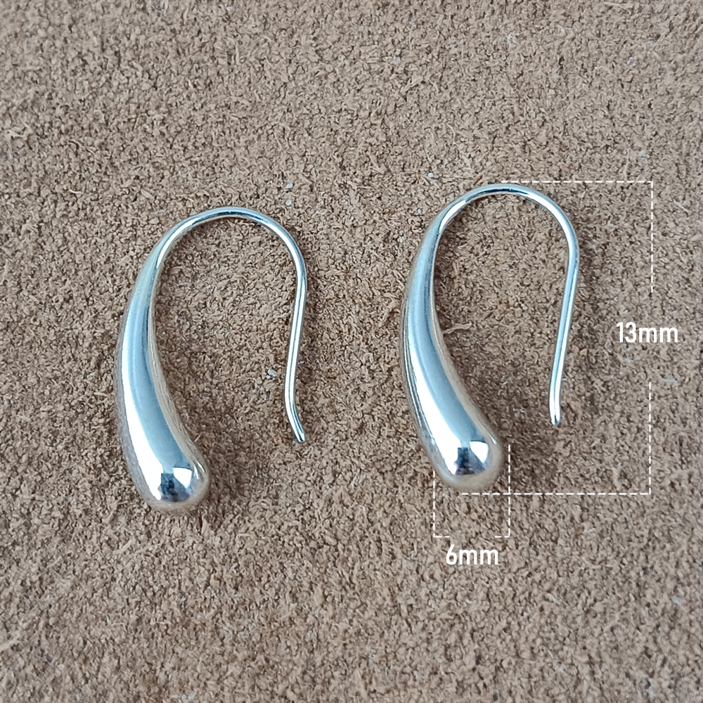 Mirror Gloss 925 Sterling Silver Open Loop Ear Wire Lab Certified Real Silver DDP In Stock Anti Oxidation Jewelry Parts