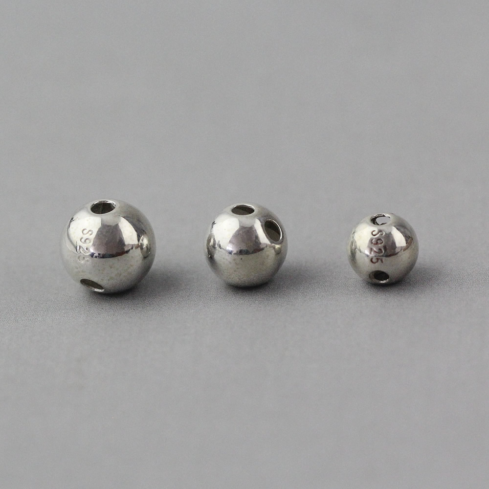 925 Sterling Silver Silicone Stopper Spacer Beads Lab Tested Authentic DDP In Stock Online Anti Tarnish DIY Bracelet Jewelry Fin