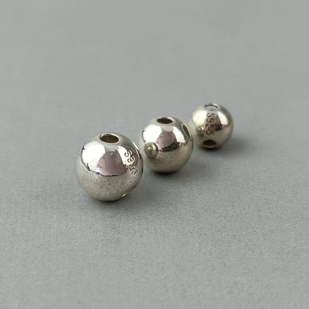 925 Sterling Silver Silicone Stopper Spacer Beads Lab Tested Authentic DDP In Stock Online Anti Tarnish DIY Bracelet Jewelry Fin