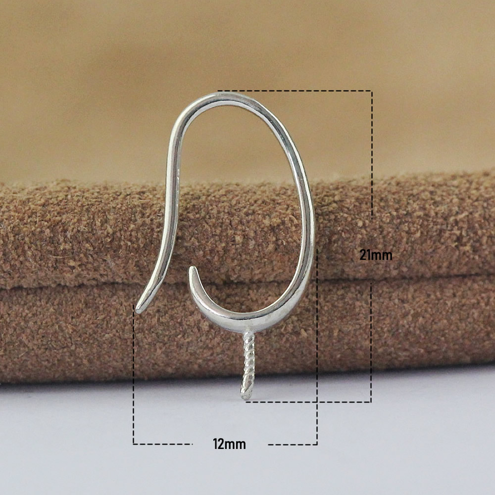925 Sterling Silver Fish Hook Ear Wire Lab Tested Authentic DDP In Stock Online Anti Tarnish DIY Dangle Earring Findings