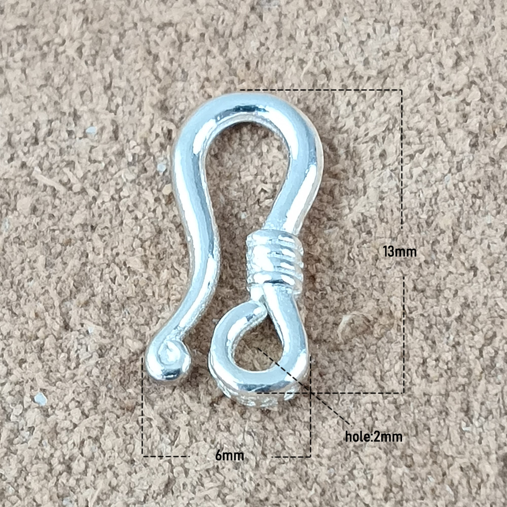 925 Sterling Silver Question Mark Hook Clasp Lab Tested Authentic DDP In Stock Online Anti Tarnish DIY Bracelet Jewelry Findings
