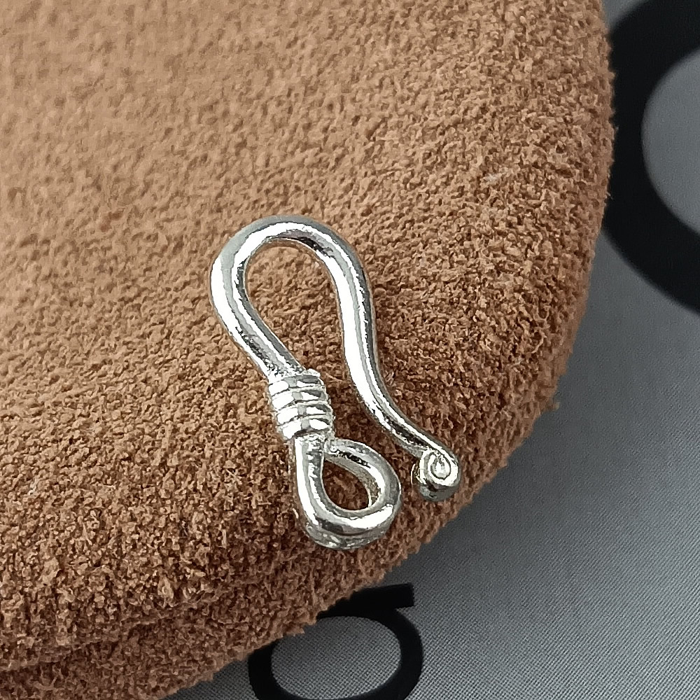 925 Sterling Silver Question Mark Hook Clasp Lab Tested Authentic DDP In Stock Online Anti Tarnish DIY Bracelet Jewelry Findings
